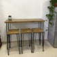 Brown and Light Brown Modern Style Bar Table Solid Wood and Iron Coffee Shop Bar Table Distressed Wood Without Chairs Clearhalo 'Bar Furniture' 'Bar Tables' 'bar_tables' 'furn' 'furn_bar_tables' 'Furniture' 'furniture_bar_tables' 'Kitchen & Dining Furniture' 4619910