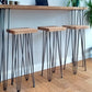 Brown and Light Brown Modern Style Bar Table Solid Wood and Iron Coffee Shop Bar Table Clearhalo 'Bar Furniture' 'Bar Tables' 'bar_tables' 'furn' 'furn_bar_tables' 'Furniture' 'furniture_bar_tables' 'Kitchen & Dining Furniture' 4619911