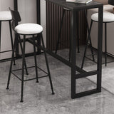 Black Glam Style Bar Table in Iron Top and Faux Marble Milk Tea Shop Bar Table Clearhalo 'Bar Furniture' 'Bar Tables' 'bar_tables' 'furn' 'furn_bar_tables' 'Furniture' 'furniture_bar_tables' 'Kitchen & Dining Furniture' 4619953
