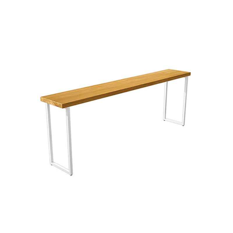 Brown Modern Style Bar Table in Solid Wood and Metal Balcony Bar Table Without Chairs Clearhalo 'Bar Furniture' 'Bar Tables' 'bar_tables' 'furn' 'furn_bar_tables' 'Furniture' 'furniture_bar_tables' 'Kitchen & Dining Furniture' 4619961