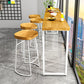 Brown Modern Style Bar Table in Solid Wood and Metal Balcony Bar Table Clearhalo 'Bar Furniture' 'Bar Tables' 'bar_tables' 'furn' 'furn_bar_tables' 'Furniture' 'furniture_bar_tables' 'Kitchen & Dining Furniture' 4619967