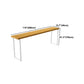 Brown Modern Style Bar Table in Solid Wood and Metal Balcony Bar Table Clearhalo 'Bar Furniture' 'Bar Tables' 'bar_tables' 'furn' 'furn_bar_tables' 'Furniture' 'furniture_bar_tables' 'Kitchen & Dining Furniture' 4619970