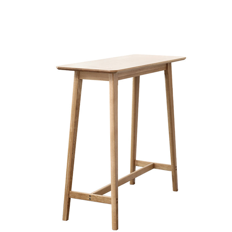 Wood Counter Height Table with Rectangle Table Top Trestle Table - 41.3" H Wood Without Chairs Clearhalo 'Bar Furniture' 'Bar Tables' 'bar_tables' 'furn' 'furn_bar_tables' 'Furniture' 'furniture_bar_tables' 'Kitchen & Dining Furniture' 4619992