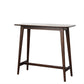 Wood Counter Height Table with Rectangle Table Top Trestle Table - 41.3" H Walnut Without Chairs Clearhalo 'Bar Furniture' 'Bar Tables' 'bar_tables' 'furn' 'furn_bar_tables' 'Furniture' 'furniture_bar_tables' 'Kitchen & Dining Furniture' 4619996