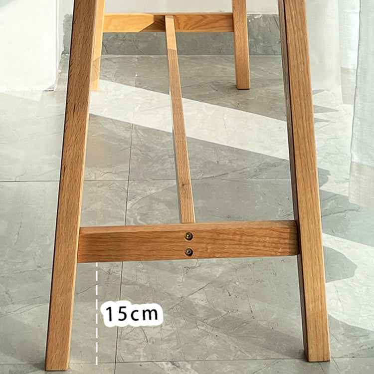 Wood Counter Height Table with Rectangle Table Top Trestle Table - 41.3" H Clearhalo 'Bar Furniture' 'Bar Tables' 'bar_tables' 'furn' 'furn_bar_tables' 'Furniture' 'furniture_bar_tables' 'Kitchen & Dining Furniture' 4619997