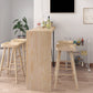 Natural Wood Counter Table with Rectangle Table Top Legs Table - 41.3" H 47.2"L x 15.7"W x 41.3"H Without Chairs Clearhalo 'Bar Furniture' 'Bar Tables' 'bar_tables' 'furn' 'furn_bar_tables' 'Furniture' 'furniture_bar_tables' 'Kitchen & Dining Furniture' 4620006