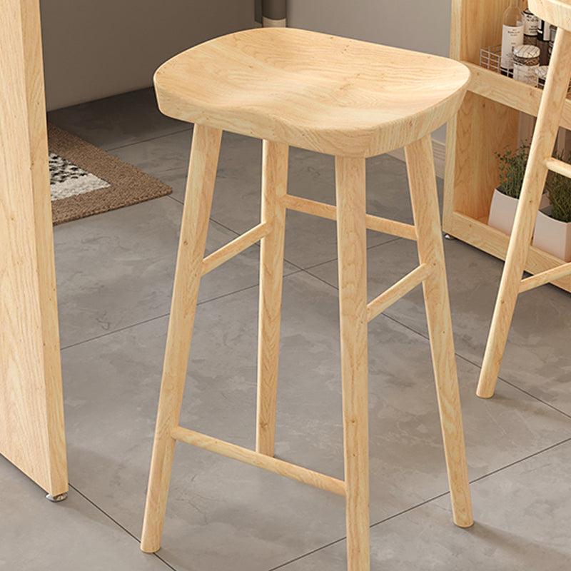 Modern Wood Hall Table with Rectangle Table Top Double Pedestal Table- 41.3" H Clearhalo 'Bar Furniture' 'Bar Tables' 'bar_tables' 'furn' 'furn_bar_tables' 'Furniture' 'furniture_bar_tables' 'Kitchen & Dining Furniture' 4620086