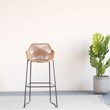 Modern Style Metal Bar Stool with Footrest and Low Back Balcony Lounge Bar Stool 30 Inch Clearhalo 'Bar Furniture' 'Bar Stools' 'bar_stools' 'furniture_bar_stools' 'Kitchen & Dining Furniture' 'kitchen&dining_furn' 'kitchen' 'kitchen_furn' Furniture' 4620106