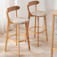 Natural Wood Upholstered Counter Stools Scandinavian Footrest Bar Stools Clearhalo 'Bar Furniture' 'Bar Stools' 'bar_stools' 'furn' 'furn_bar_stools' 'furniture_bar_stools' 'Kitchen & Dining Furniture' 'kitchen&dining_furn' 'kitchen' 'kitchen_furn' Furniture' 4620155