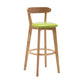 Natural Wood Upholstered Counter Stools Scandinavian Footrest Bar Stools Fruit Green 1 Piece Clearhalo 'Bar Furniture' 'Bar Stools' 'bar_stools' 'furn' 'furn_bar_stools' 'furniture_bar_stools' 'Kitchen & Dining Furniture' 'kitchen&dining_furn' 'kitchen' 'kitchen_furn' Furniture' 4620156