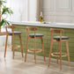 Natural Wood Upholstered Counter Stools Scandinavian Footrest Bar Stools Clearhalo 'Bar Furniture' 'Bar Stools' 'bar_stools' 'furn' 'furn_bar_stools' 'furniture_bar_stools' 'Kitchen & Dining Furniture' 'kitchen&dining_furn' 'kitchen' 'kitchen_furn' Furniture' 4620160