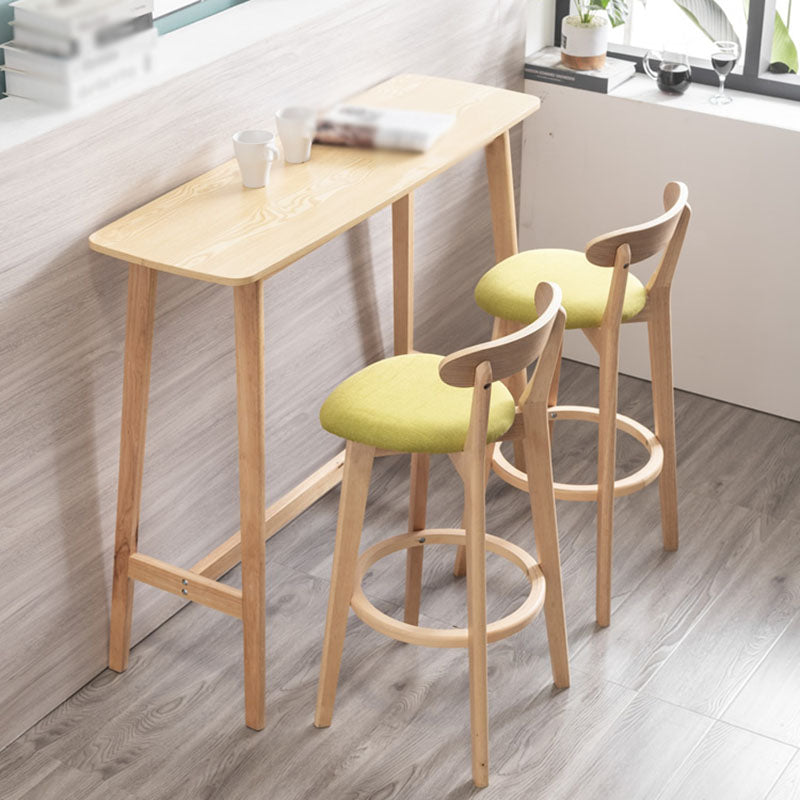 Natural Wood Upholstered Counter Stools Scandinavian Footrest Bar Stools Clearhalo 'Bar Furniture' 'Bar Stools' 'bar_stools' 'furn' 'furn_bar_stools' 'furniture_bar_stools' 'Kitchen & Dining Furniture' 'kitchen&dining_furn' 'kitchen' 'kitchen_furn' Furniture' 4620162