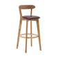 Natural Wood Upholstered Counter Stools Scandinavian Footrest Bar Stools Brown 1 Piece Clearhalo 'Bar Furniture' 'Bar Stools' 'bar_stools' 'furn' 'furn_bar_stools' 'furniture_bar_stools' 'Kitchen & Dining Furniture' 'kitchen&dining_furn' 'kitchen' 'kitchen_furn' Furniture' 4620165