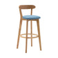Natural Wood Upholstered Counter Stools Scandinavian Footrest Bar Stools Light Blue 1 Piece Clearhalo 'Bar Furniture' 'Bar Stools' 'bar_stools' 'furn' 'furn_bar_stools' 'furniture_bar_stools' 'Kitchen & Dining Furniture' 'kitchen&dining_furn' 'kitchen' 'kitchen_furn' Furniture' 4620171