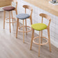 Natural Wood Upholstered Counter Stools Scandinavian Footrest Bar Stools Clearhalo 'Bar Furniture' 'Bar Stools' 'bar_stools' 'furn' 'furn_bar_stools' 'furniture_bar_stools' 'Kitchen & Dining Furniture' 'kitchen&dining_furn' 'kitchen' 'kitchen_furn' Furniture' 4620172