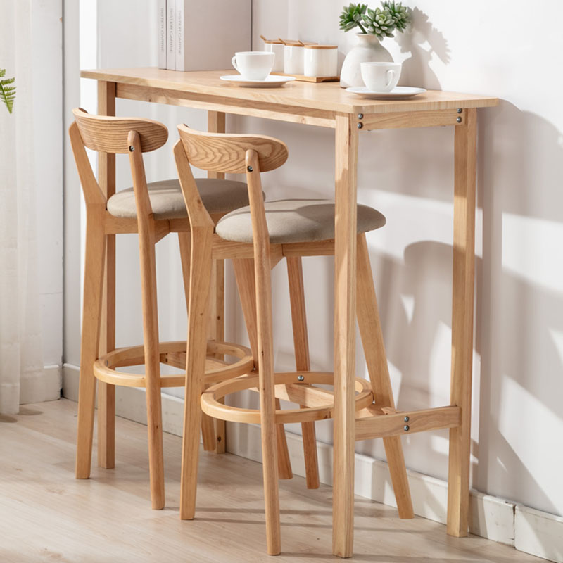 Natural Wood Upholstered Counter Stools Scandinavian Footrest Bar Stools Clearhalo 'Bar Furniture' 'Bar Stools' 'bar_stools' 'furn' 'furn_bar_stools' 'furniture_bar_stools' 'Kitchen & Dining Furniture' 'kitchen&dining_furn' 'kitchen' 'kitchen_furn' Furniture' 4620175
