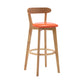 Natural Wood Upholstered Counter Stools Scandinavian Footrest Bar Stools Orange 1 Piece Clearhalo 'Bar Furniture' 'Bar Stools' 'bar_stools' 'furn' 'furn_bar_stools' 'furniture_bar_stools' 'Kitchen & Dining Furniture' 'kitchen&dining_furn' 'kitchen' 'kitchen_furn' Furniture' 4620176