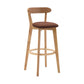Natural Wood Upholstered Counter Stools Scandinavian Footrest Bar Stools Coffee 1 Piece Clearhalo 'Bar Furniture' 'Bar Stools' 'bar_stools' 'furn' 'furn_bar_stools' 'furniture_bar_stools' 'Kitchen & Dining Furniture' 'kitchen&dining_furn' 'kitchen' 'kitchen_furn' Furniture' 4620180