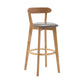 Natural Wood Upholstered Counter Stools Scandinavian Footrest Bar Stools Grey 1 Piece Clearhalo 'Bar Furniture' 'Bar Stools' 'bar_stools' 'furn' 'furn_bar_stools' 'furniture_bar_stools' 'Kitchen & Dining Furniture' 'kitchen&dining_furn' 'kitchen' 'kitchen_furn' Furniture' 4620184
