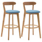Natural Wood Upholstered Counter Stools Scandinavian Footrest Bar Stools Light Blue 2 Piece Set Clearhalo 'Bar Furniture' 'Bar Stools' 'bar_stools' 'furn' 'furn_bar_stools' 'furniture_bar_stools' 'Kitchen & Dining Furniture' 'kitchen&dining_furn' 'kitchen' 'kitchen_furn' Furniture' 4620193