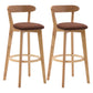Natural Wood Upholstered Counter Stools Scandinavian Footrest Bar Stools Coffee 2 Piece Set Clearhalo 'Bar Furniture' 'Bar Stools' 'bar_stools' 'furn' 'furn_bar_stools' 'furniture_bar_stools' 'Kitchen & Dining Furniture' 'kitchen&dining_furn' 'kitchen' 'kitchen_furn' Furniture' 4620198