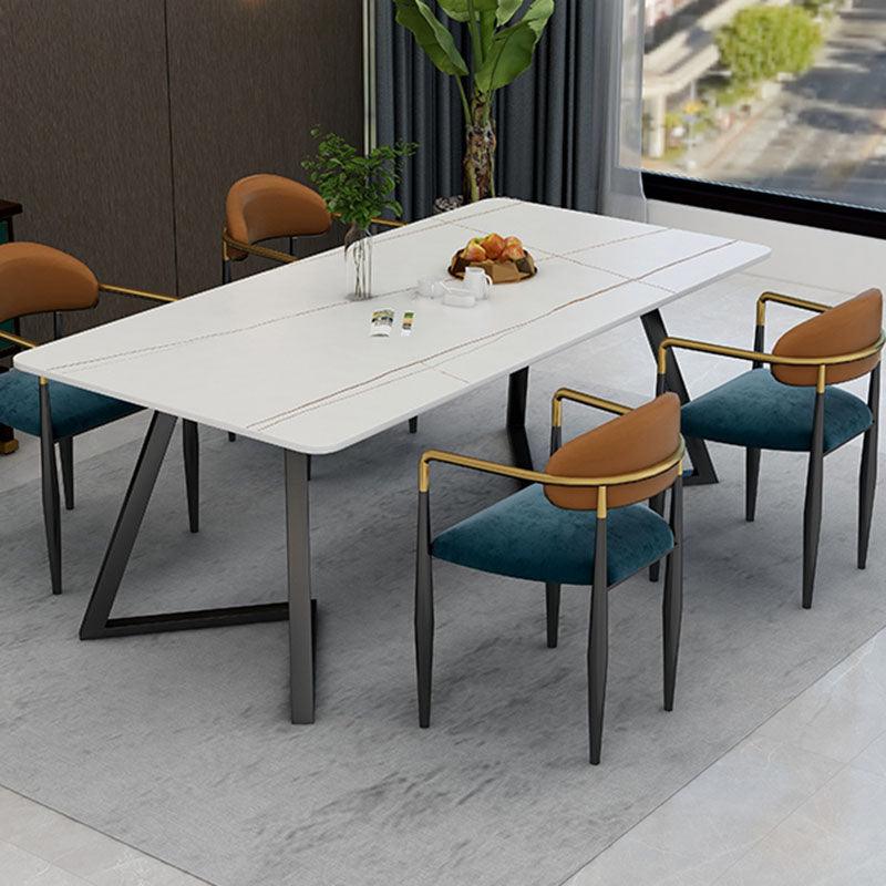 Scandinavian Metal Upholstered Counter Stools Armed Bar Stools with Footrest Clearhalo 'Bar Furniture' 'Bar Stools' 'bar_stools' 'furn' 'furn_bar_stools' 'furniture_bar_stools' 'Kitchen & Dining Furniture' 'kitchen&dining_furn' 'kitchen' 'kitchen_furn' Furniture' 4620233