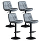 Nordic Steel Adjustable Swivel Barstool Indoor Tall Stool with Leather Seat Grey 4 Piece Set Clearhalo 'Bar Furniture' 'Bar Stools' 'bar_stools' 'furn' 'furn_bar_stools' 'furniture_bar_stools' 'Kitchen & Dining Furniture' 'kitchen&dining_furn' 'kitchen' 'kitchen_furn' Furniture' 4620286