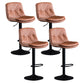 Nordic Steel Adjustable Swivel Barstool Indoor Tall Stool with Leather Seat Brown 4 Piece Set Clearhalo 'Bar Furniture' 'Bar Stools' 'bar_stools' 'furn' 'furn_bar_stools' 'furniture_bar_stools' 'Kitchen & Dining Furniture' 'kitchen&dining_furn' 'kitchen' 'kitchen_furn' Furniture' 4620289