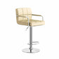 Scandinavian Adjustable Height Swivel Counter Stools Metal Upholstered Bar Stools Beige 1 Piece Clearhalo 'Bar Furniture' 'Bar Stools' 'bar_stools' 'furn' 'furn_bar_stools' 'furniture_bar_stools' 'Kitchen & Dining Furniture' 'kitchen&dining_furn' 'kitchen' 'kitchen_furn' Furniture' 4620292