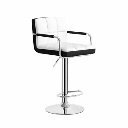 Scandinavian Adjustable Height Swivel Counter Stools Metal Upholstered Bar Stools White 1 Piece Clearhalo 'Bar Furniture' 'Bar Stools' 'bar_stools' 'furn' 'furn_bar_stools' 'furniture_bar_stools' 'Kitchen & Dining Furniture' 'kitchen&dining_furn' 'kitchen' 'kitchen_furn' Furniture' 4620294