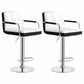 Scandinavian Adjustable Height Swivel Counter Stools Metal Upholstered Bar Stools White 2 Piece Set Clearhalo 'Bar Furniture' 'Bar Stools' 'bar_stools' 'furn' 'furn_bar_stools' 'furniture_bar_stools' 'Kitchen & Dining Furniture' 'kitchen&dining_furn' 'kitchen' 'kitchen_furn' Furniture' 4620310