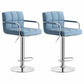 Scandinavian Adjustable Height Swivel Counter Stools Metal Upholstered Bar Stools Blue 2 Piece Set Clearhalo 'Bar Furniture' 'Bar Stools' 'bar_stools' 'furn' 'furn_bar_stools' 'furniture_bar_stools' 'Kitchen & Dining Furniture' 'kitchen&dining_furn' 'kitchen' 'kitchen_furn' Furniture' 4620314