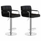 Scandinavian Adjustable Height Swivel Counter Stools Metal Upholstered Bar Stools Black 2 Piece Set Clearhalo 'Bar Furniture' 'Bar Stools' 'bar_stools' 'furn' 'furn_bar_stools' 'furniture_bar_stools' 'Kitchen & Dining Furniture' 'kitchen&dining_furn' 'kitchen' 'kitchen_furn' Furniture' 4620317