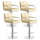 Scandinavian Adjustable Height Swivel Counter Stools Metal Upholstered Bar Stools Beige 4 Piece Set Clearhalo 'Bar Furniture' 'Bar Stools' 'bar_stools' 'furn' 'furn_bar_stools' 'furniture_bar_stools' 'Kitchen & Dining Furniture' 'kitchen&dining_furn' 'kitchen' 'kitchen_furn' Furniture' 4620322