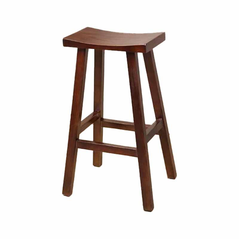 Industrial Wood Backless Barstool Simple Indoor Tall Stool with Contoured Seat Walnut 1 Piece Clearhalo 'Bar Furniture' 'Bar Stools' 'bar_stools' 'furn' 'furn_bar_stools' 'furniture_bar_stools' 'Kitchen & Dining Furniture' 'kitchen&dining_furn' 'kitchen' 'kitchen_furn' Furniture' 4620342