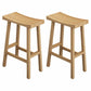 Industrial Wood Backless Barstool Simple Indoor Tall Stool with Contoured Seat Light Wood 2 Piece Set Clearhalo 'Bar Furniture' 'Bar Stools' 'bar_stools' 'furn' 'furn_bar_stools' 'furniture_bar_stools' 'Kitchen & Dining Furniture' 'kitchen&dining_furn' 'kitchen' 'kitchen_furn' Furniture' 4620346