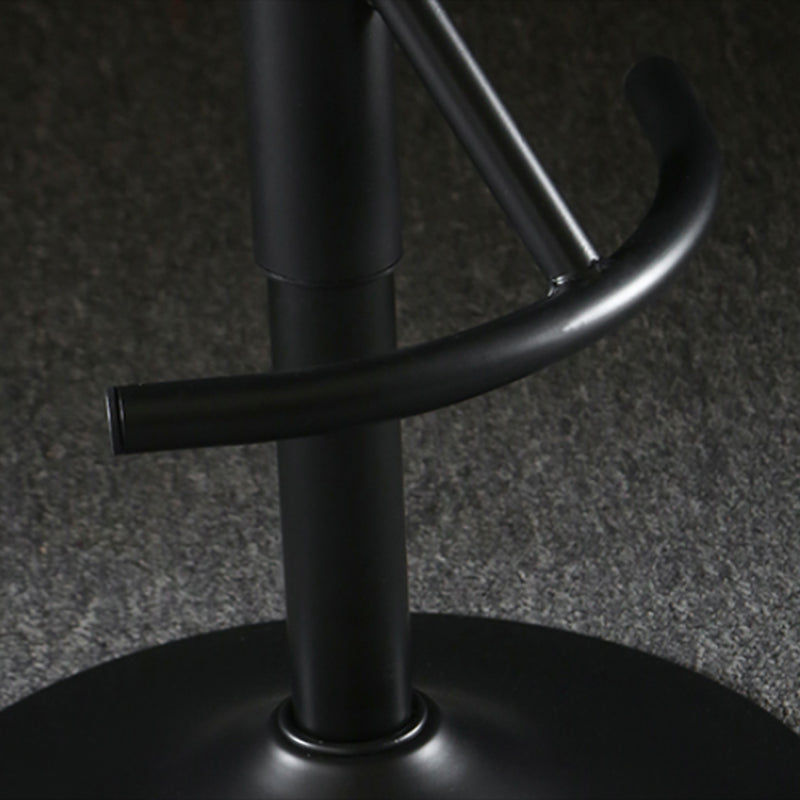 Nordic Indoor Barstool Adjustable Metal Swivel Tall Stool with Leather Seat Clearhalo 'Bar Furniture' 'Bar Stools' 'bar_stools' 'furn' 'furn_bar_stools' 'furniture_bar_stools' 'Kitchen & Dining Furniture' 'kitchen&dining_furn' 'kitchen' 'kitchen_furn' Furniture' 4620382