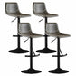Nordic Indoor Barstool Adjustable Metal Swivel Tall Stool with Leather Seat Dark Gray 4 Piece Set Clearhalo 'Bar Furniture' 'Bar Stools' 'bar_stools' 'furn' 'furn_bar_stools' 'furniture_bar_stools' 'Kitchen & Dining Furniture' 'kitchen&dining_furn' 'kitchen' 'kitchen_furn' Furniture' 4620385