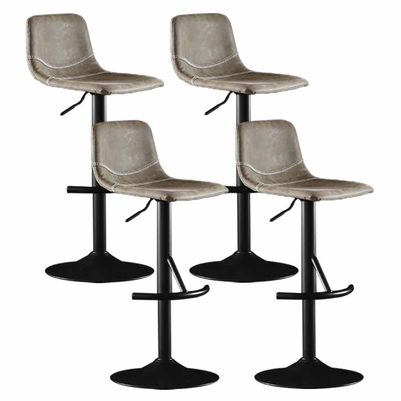 Nordic Indoor Barstool Adjustable Metal Swivel Tall Stool with Leather Seat Coffee 4 Piece Set Clearhalo 'Bar Furniture' 'Bar Stools' 'bar_stools' 'furn' 'furn_bar_stools' 'furniture_bar_stools' 'Kitchen & Dining Furniture' 'kitchen&dining_furn' 'kitchen' 'kitchen_furn' Furniture' 4620389