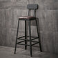 Wooden Square Seat Barstool Industrial Metal Counter Stool with Backrest Clearhalo 'Bar Furniture' 'Bar Stools' 'bar_stools' 'furn' 'furn_bar_stools' 'furniture_bar_stools' 'Kitchen & Dining Furniture' 'kitchen&dining_furn' 'kitchen' 'kitchen_furn' Furniture' 4620397