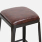 Wooden Square Seat Barstool Industrial Metal Counter Stool with Backrest Clearhalo 'Bar Furniture' 'Bar Stools' 'bar_stools' 'furn' 'furn_bar_stools' 'furniture_bar_stools' 'Kitchen & Dining Furniture' 'kitchen&dining_furn' 'kitchen' 'kitchen_furn' Furniture' 4620406