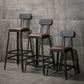 Wooden Square Seat Barstool Industrial Metal Counter Stool with Backrest Clearhalo 'Bar Furniture' 'Bar Stools' 'bar_stools' 'furn' 'furn_bar_stools' 'furniture_bar_stools' 'Kitchen & Dining Furniture' 'kitchen&dining_furn' 'kitchen' 'kitchen_furn' Furniture' 4620413