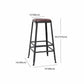 Wooden Square Seat Barstool Industrial Metal Counter Stool with Backrest Clearhalo 'Bar Furniture' 'Bar Stools' 'bar_stools' 'furn' 'furn_bar_stools' 'furniture_bar_stools' 'Kitchen & Dining Furniture' 'kitchen&dining_furn' 'kitchen' 'kitchen_furn' Furniture' 4620425