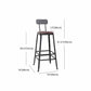 Wooden Square Seat Barstool Industrial Metal Counter Stool with Backrest Clearhalo 'Bar Furniture' 'Bar Stools' 'bar_stools' 'furn' 'furn_bar_stools' 'furniture_bar_stools' 'Kitchen & Dining Furniture' 'kitchen&dining_furn' 'kitchen' 'kitchen_furn' Furniture' 4620428