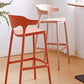 Nordic Plastic Low Back Barstool Stackable Indoor Tall Stool with Saddle Seat Clearhalo 'Bar Furniture' 'Bar Stools' 'bar_stools' 'furn' 'furn_bar_stools' 'furniture_bar_stools' 'Kitchen & Dining Furniture' 'kitchen&dining_furn' 'kitchen' 'kitchen_furn' Furniture' 4620431