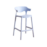Nordic Plastic Low Back Barstool Stackable Indoor Tall Stool with Saddle Seat Clearhalo 'Bar Furniture' 'Bar Stools' 'bar_stools' 'furn' 'furn_bar_stools' 'furniture_bar_stools' 'Kitchen & Dining Furniture' 'kitchen&dining_furn' 'kitchen' 'kitchen_furn' Furniture' 4620437