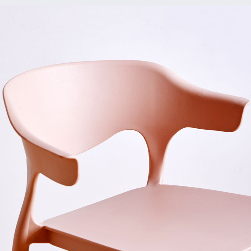 Nordic Plastic Low Back Barstool Stackable Indoor Tall Stool with Saddle Seat Clearhalo 'Bar Furniture' 'Bar Stools' 'bar_stools' 'furn' 'furn_bar_stools' 'furniture_bar_stools' 'Kitchen & Dining Furniture' 'kitchen&dining_furn' 'kitchen' 'kitchen_furn' Furniture' 4620440