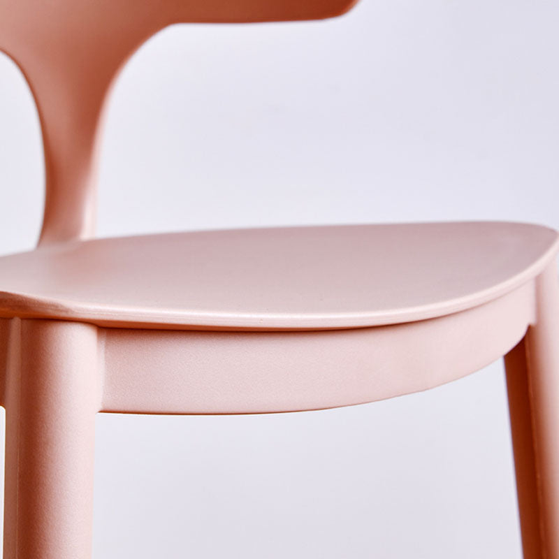 Nordic Plastic Low Back Barstool Stackable Indoor Tall Stool with Saddle Seat Clearhalo 'Bar Furniture' 'Bar Stools' 'bar_stools' 'furn' 'furn_bar_stools' 'furniture_bar_stools' 'Kitchen & Dining Furniture' 'kitchen&dining_furn' 'kitchen' 'kitchen_furn' Furniture' 4620443