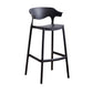 Nordic Plastic Low Back Barstool Stackable Indoor Tall Stool with Saddle Seat Black 1 Piece Bar Stool(30"H) Clearhalo 'Bar Furniture' 'Bar Stools' 'bar_stools' 'furn' 'furn_bar_stools' 'furniture_bar_stools' 'Kitchen & Dining Furniture' 'kitchen&dining_furn' 'kitchen' 'kitchen_furn' Furniture' 4620448