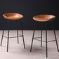 Leather Seat Barstool Industrial Metal Counter Stool with Low Back Clearhalo 'Bar Furniture' 'Bar Stools' 'bar_stools' 'furn' 'furn_bar_stools' 'furniture_bar_stools' 'Kitchen & Dining Furniture' 'kitchen&dining_furn' 'kitchen' 'kitchen_furn' Furniture' 4620500